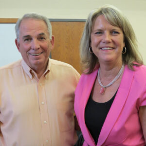 Mayor Reg Green with Mainstreet Director Cindy McDonald after a council meeting. Photo courtesy of Briar Rose Photography
