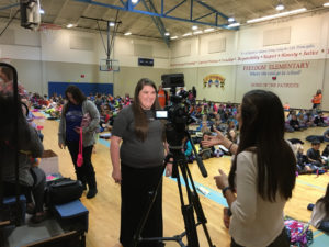 Erin Wallis is interviewed before the Beautiful Lengths event by KTUL.