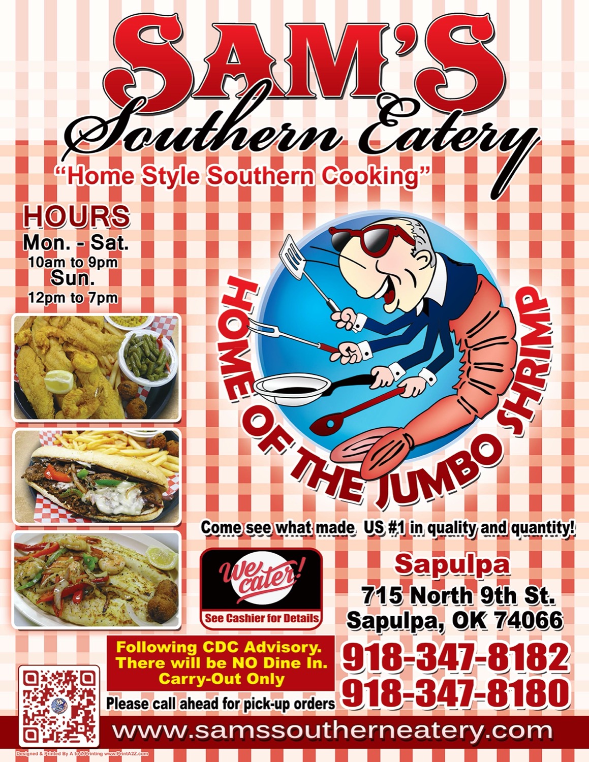 Sam’s Southern Eatery is giving meals away every Monday in August