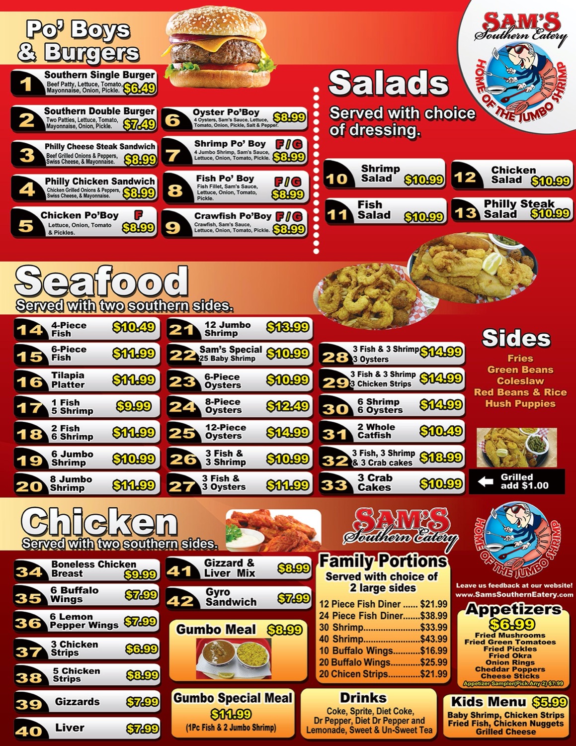 Sam’s Southern Eatery is giving meals away every Monday in August