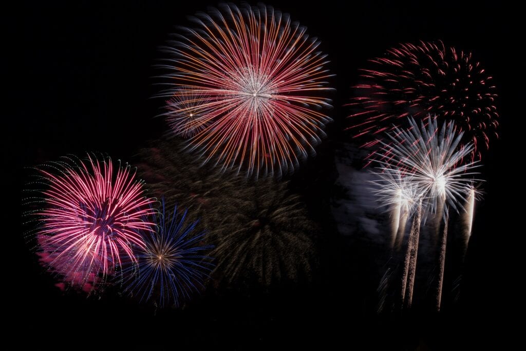 fireworks, sky, new year