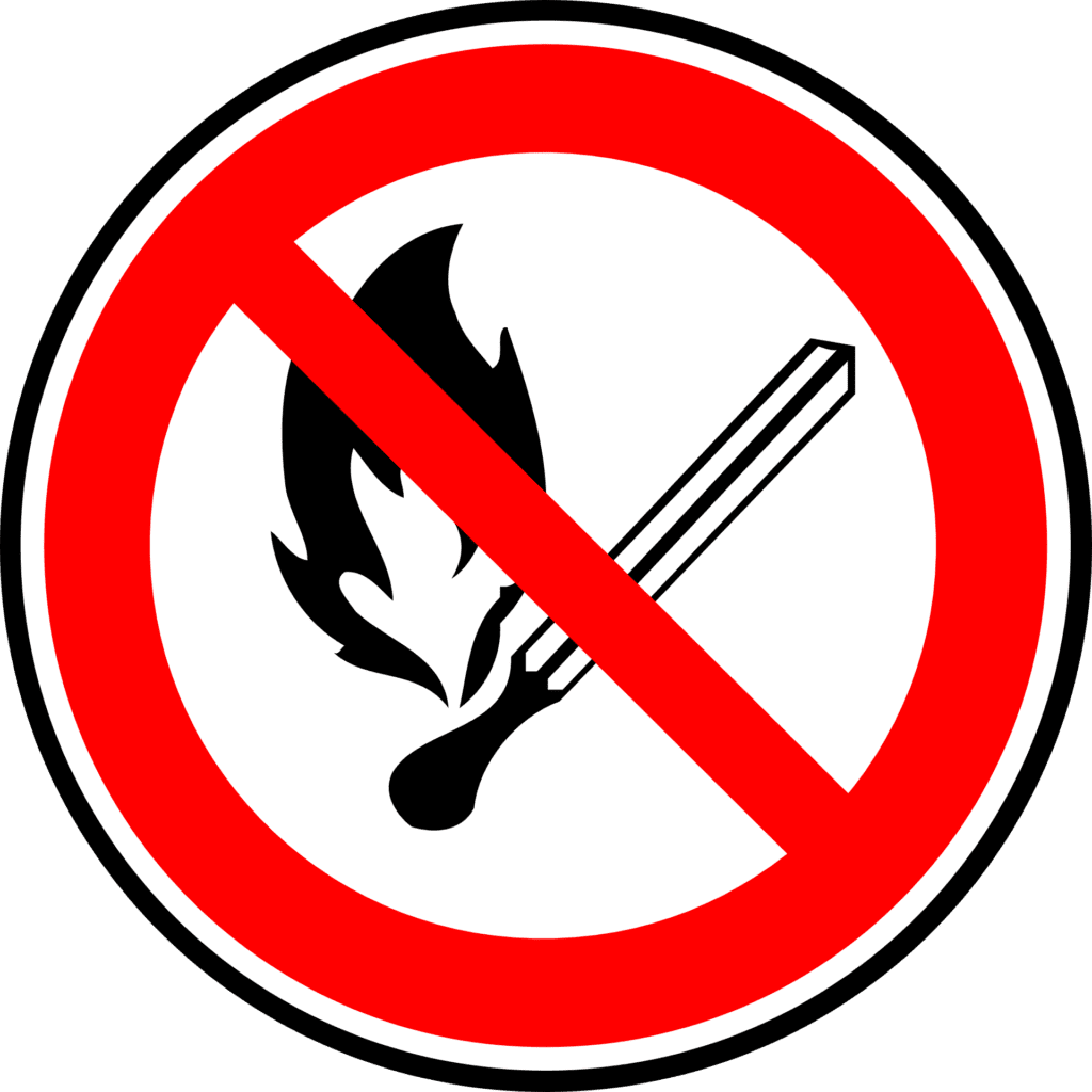 sign, no fire, no flame