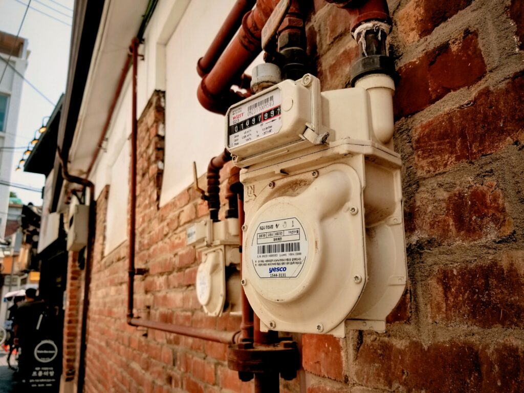 beige electric meter