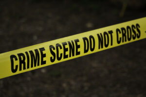 Crime scene do not cross signage