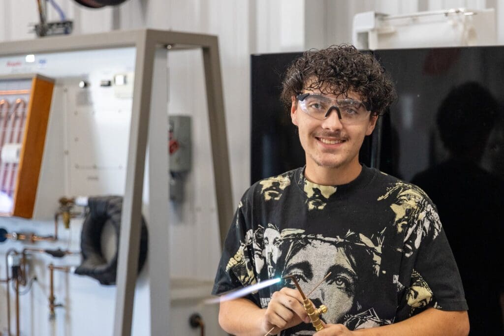 Central Tech HVAC student Levi Cartwright