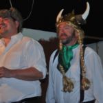 Luke Atkins as an elf, left, and Steve James as a Viking woman explain the holiday traditions of Scandinavia in the Sapulpa Community Theatre's production of Every Christmas Story Ever Told ... And Then Some. The show will run Dec. 2-4, 9-11. Show times are 7:30 p.m. Fridays and Saturday, Dec. 3; 2 p.m. Sundays and Saturday, Dec. 10. For reservations, call (918) 227-2169.